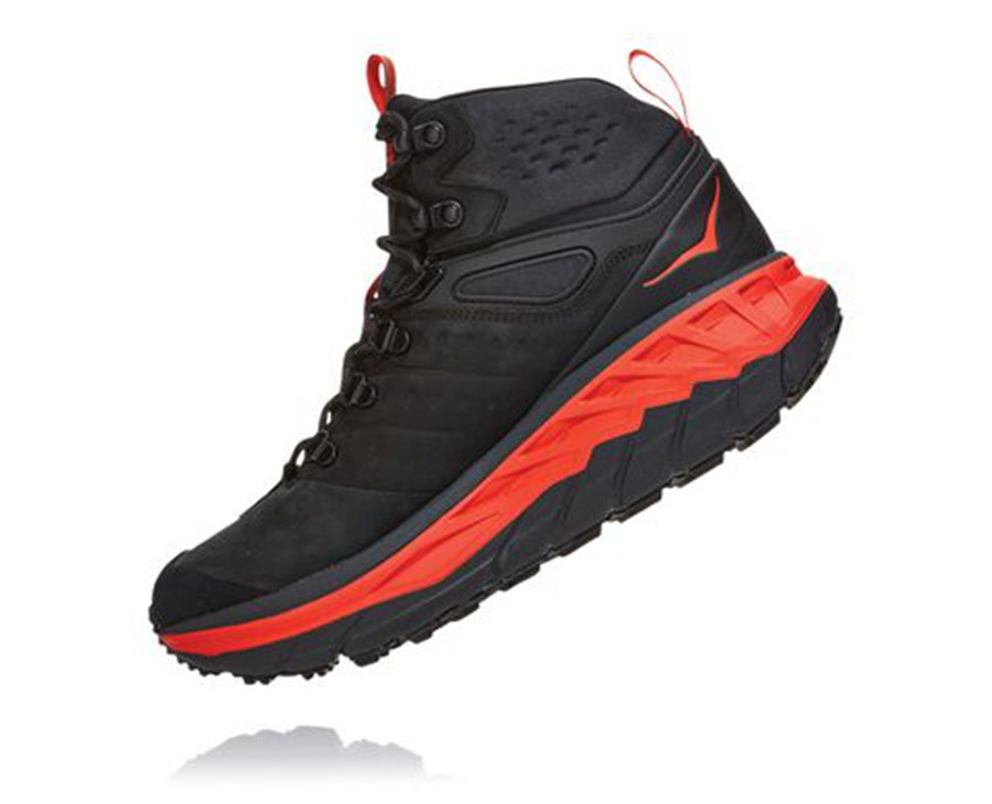 Chaussure Randonnée Hoka One One Stinson Mid Gore-Tex Homme - Noir - XAV-930476